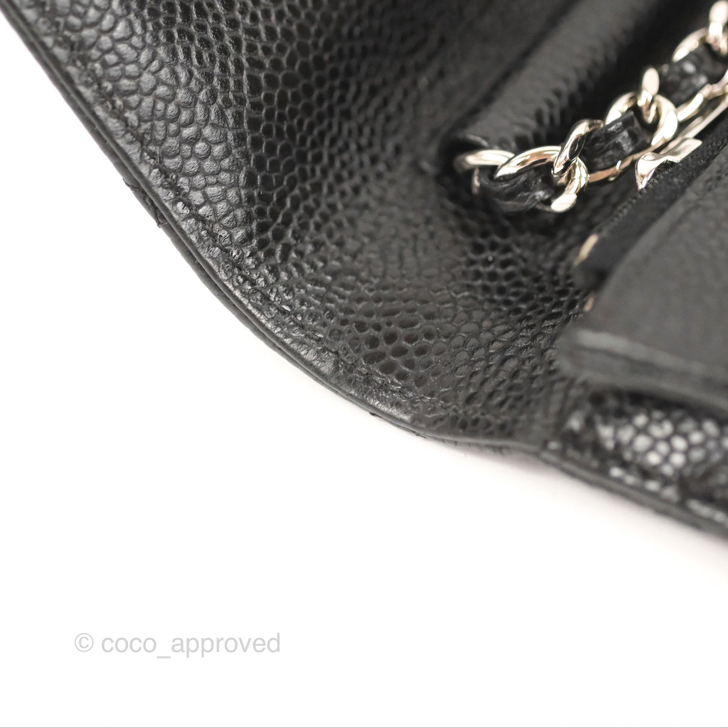 Chanel Quilted Classic WOC Black Caviar Silver Hardware