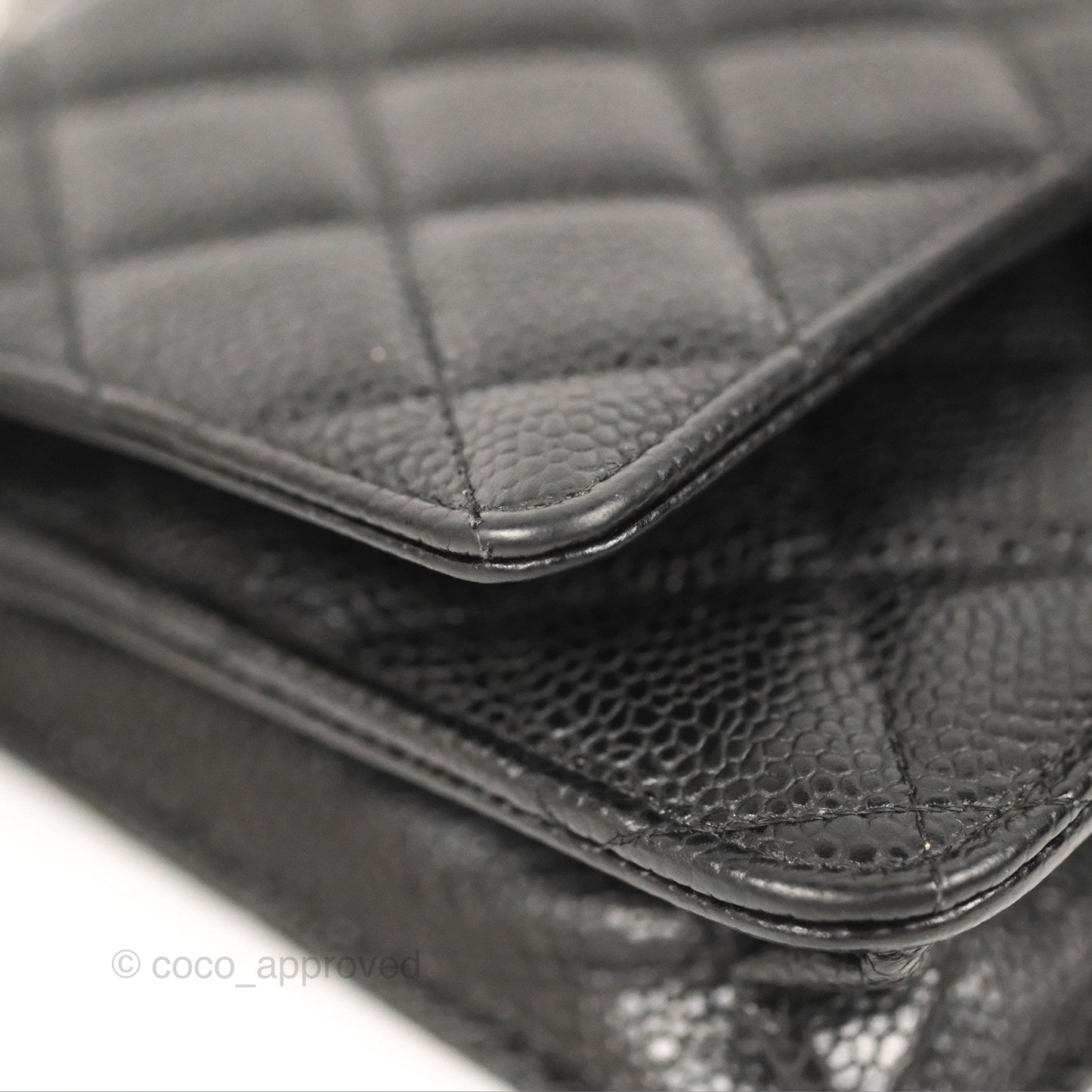 Chanel Quilted Classic WOC Black Caviar Silver Hardware