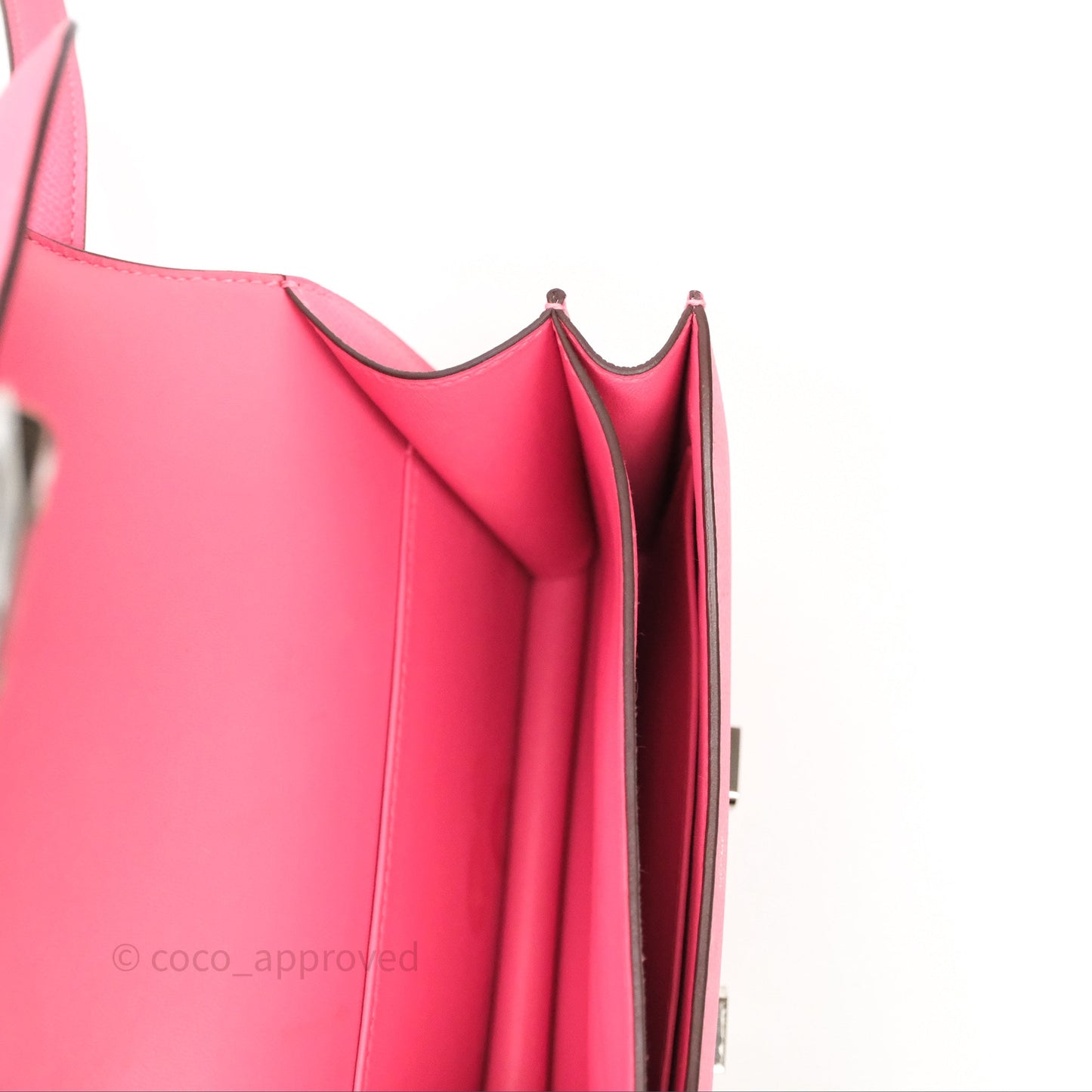 Hermes Mini Constance 18cm Rose Lipstick U5 Epsom Palladium Hardware