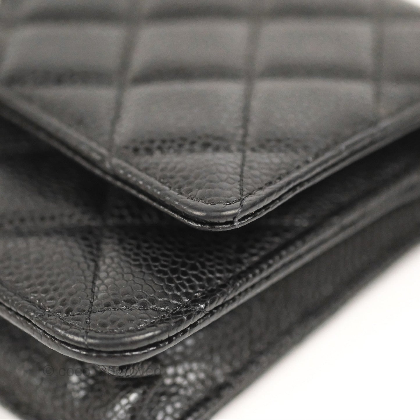 Chanel Quilted Classic WOC Black Caviar Silver Hardware