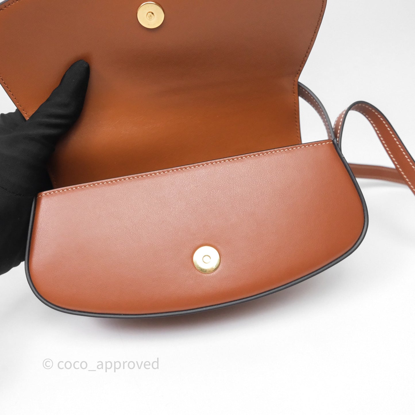 Celine Clutch on Strap Tabou Tan Calfskin