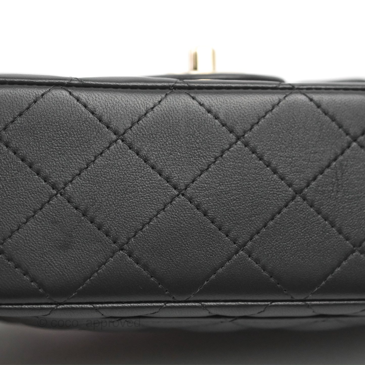 Chanel Top Handle Mini Rectangular Flap Black/Pink Lambskin Gold Hardware 23P