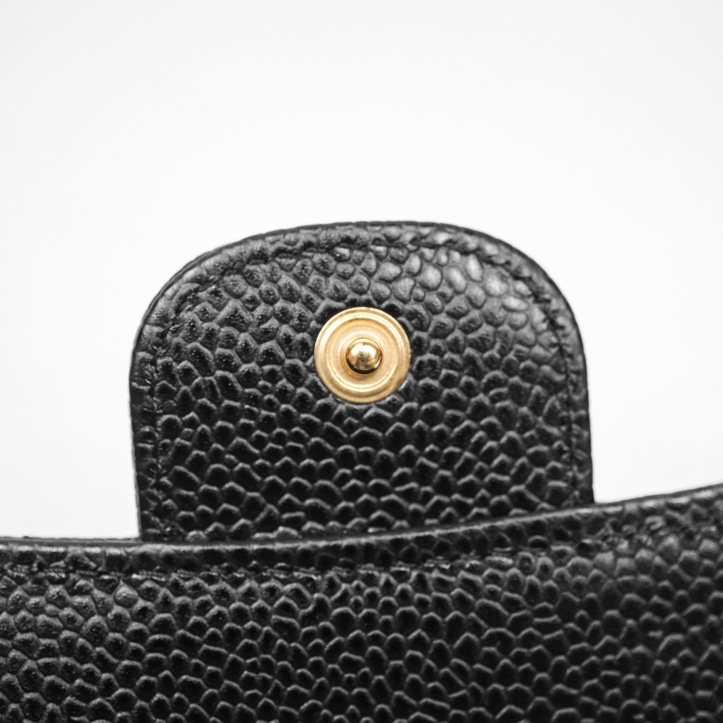 Chanel Quilted Long Wallet Black Caviar Gold Hardware