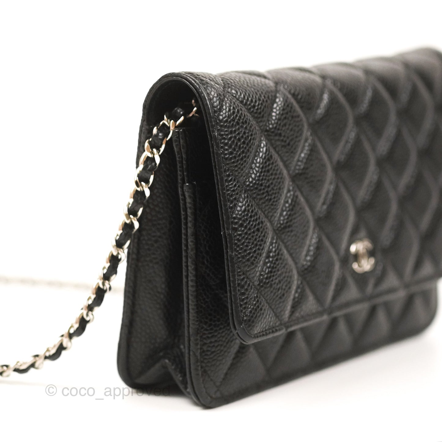 Chanel Quilted Classic WOC Black Caviar Silver Hardware