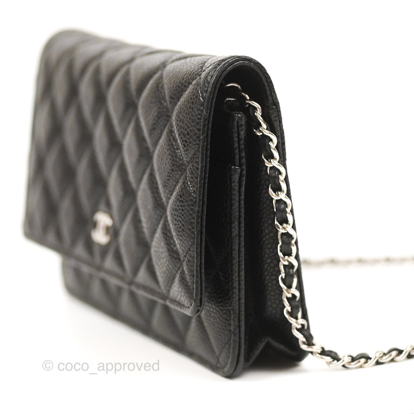Chanel Quilted Classic WOC Black Caviar Silver Hardware