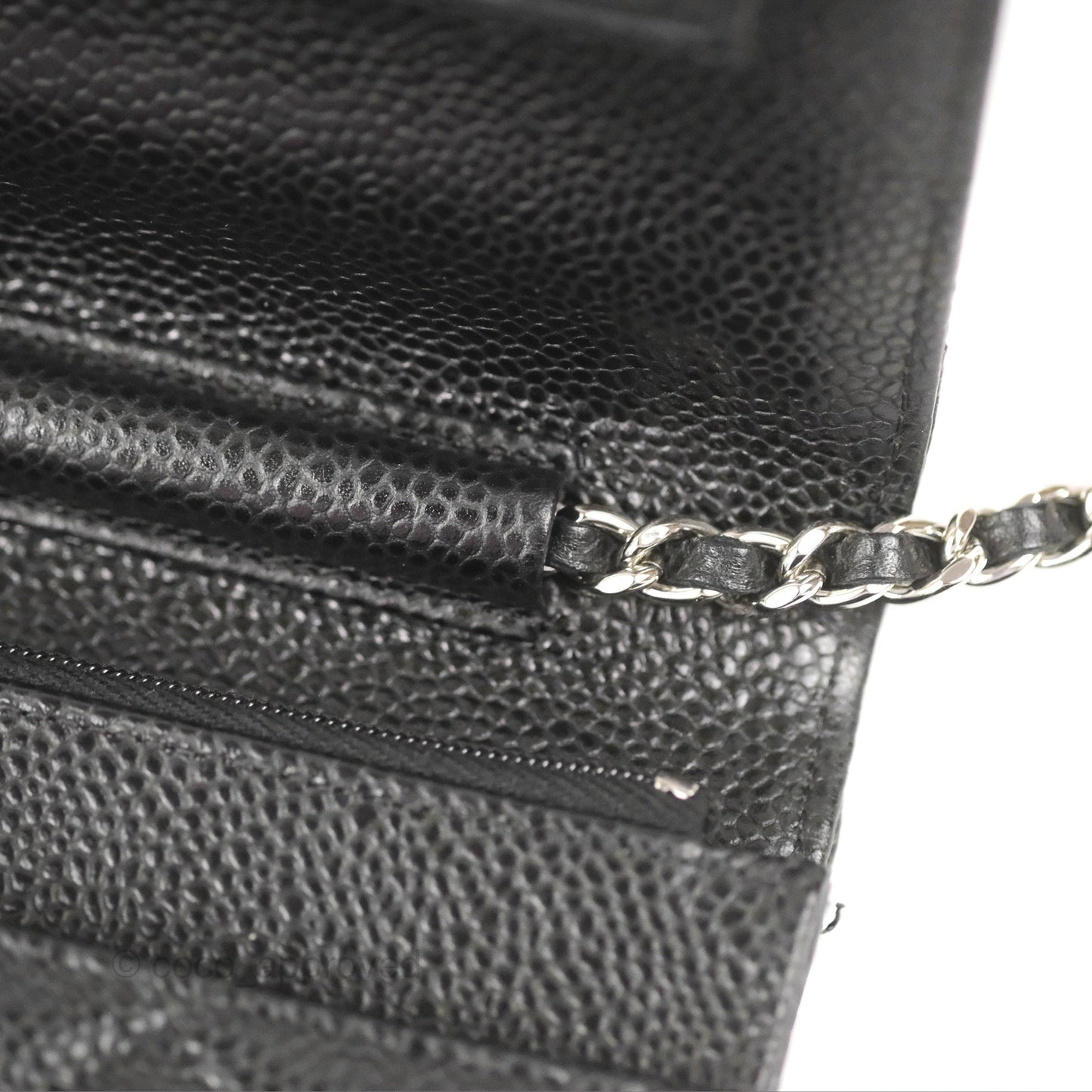 Chanel Quilted Classic WOC Black Caviar Silver Hardware