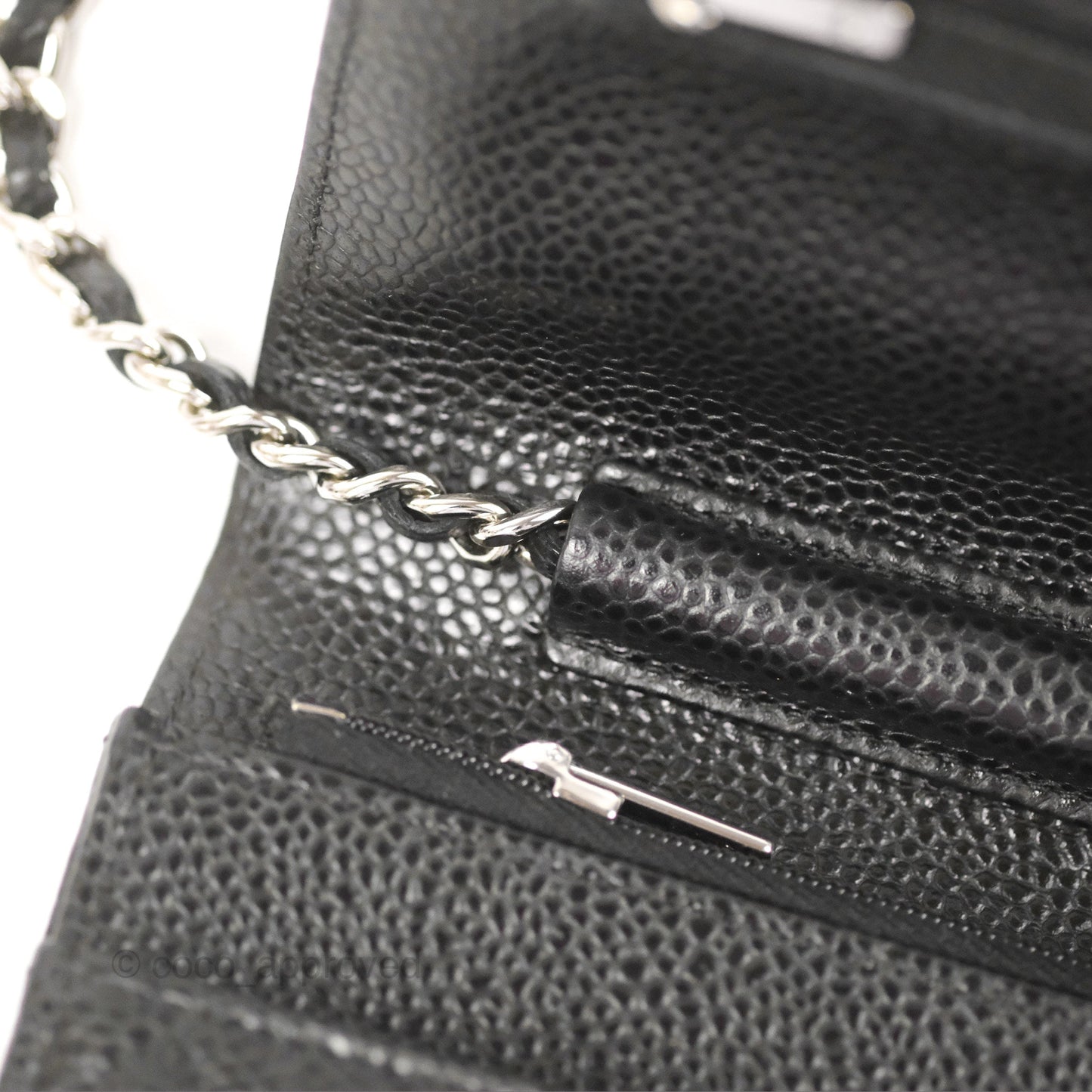 Chanel Quilted Classic WOC Black Caviar Silver Hardware