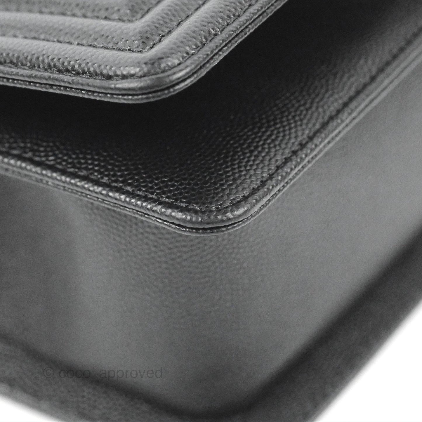 Chanel Small Boy Black Caviar Ruthenium Hardware