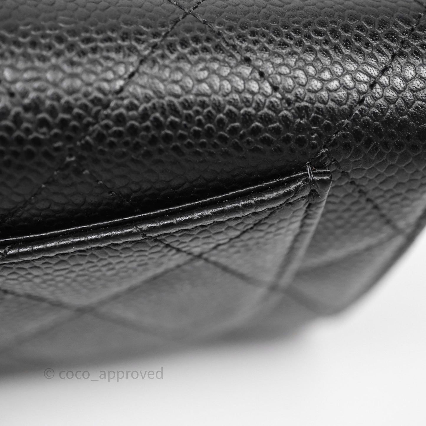 Chanel Quilted Long Wallet Black Caviar Gold Hardware