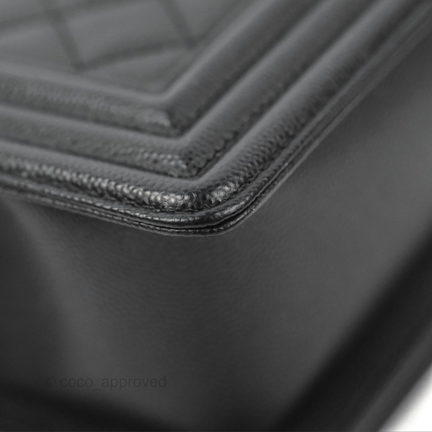 Chanel Small Boy Black Caviar Ruthenium Hardware