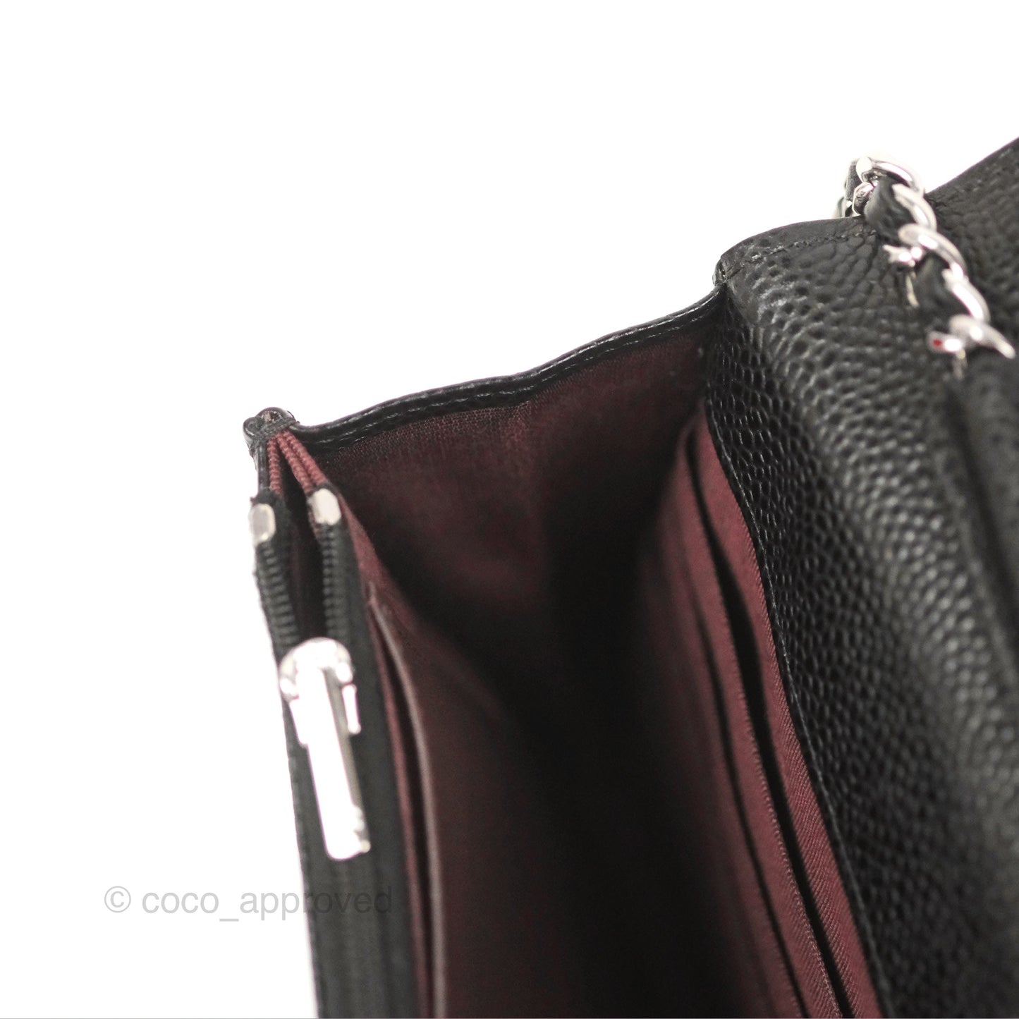 Chanel Quilted Classic WOC Black Caviar Silver Hardware