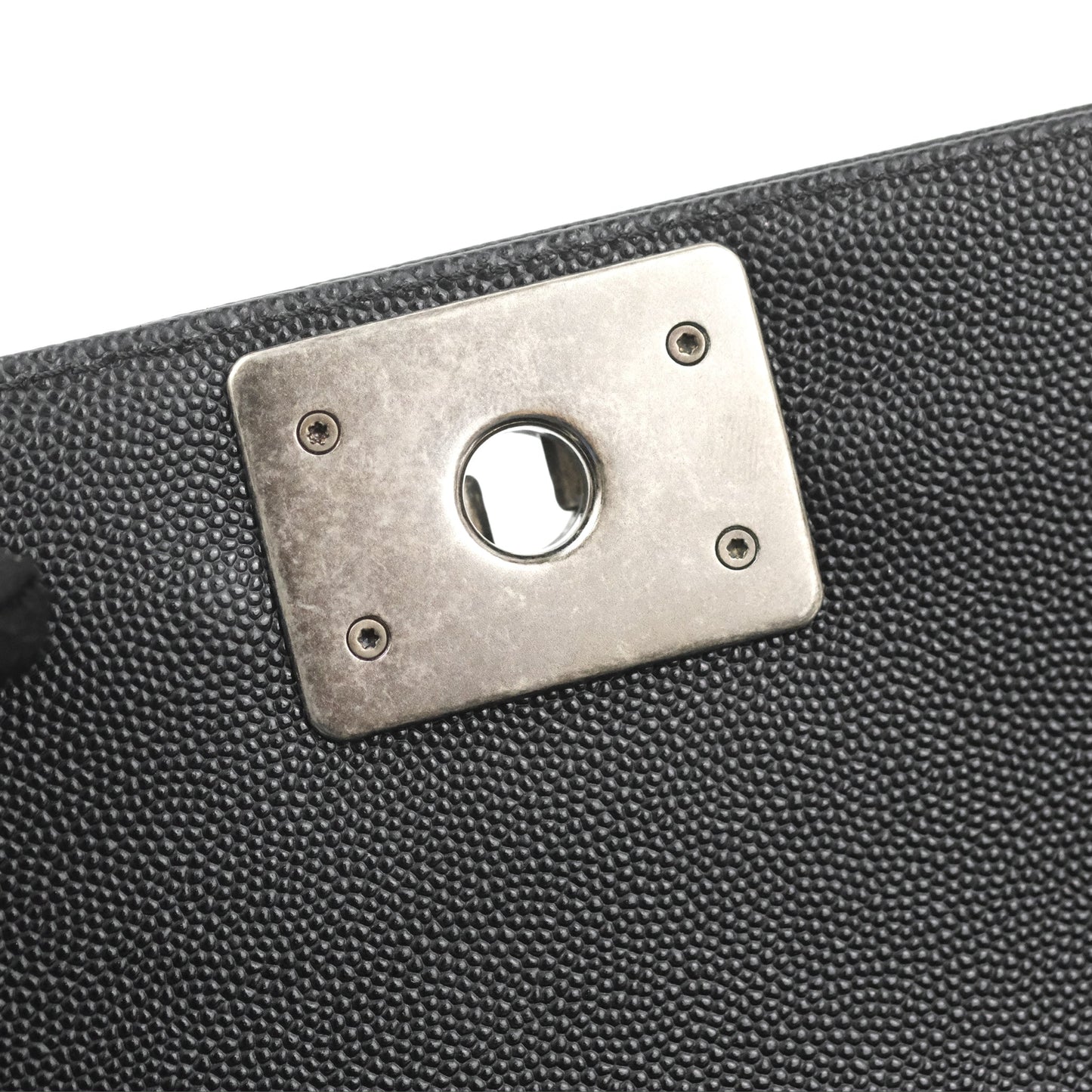 Chanel Small Boy Black Caviar Ruthenium Hardware