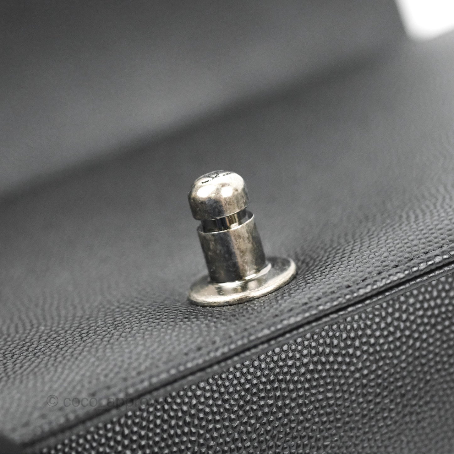 Chanel Small Boy Black Caviar Ruthenium Hardware