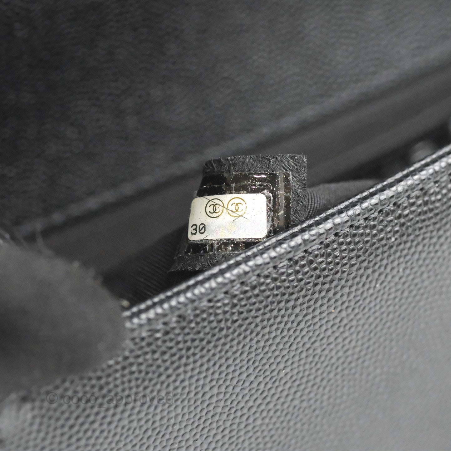 Chanel Small Boy Black Caviar Ruthenium Hardware