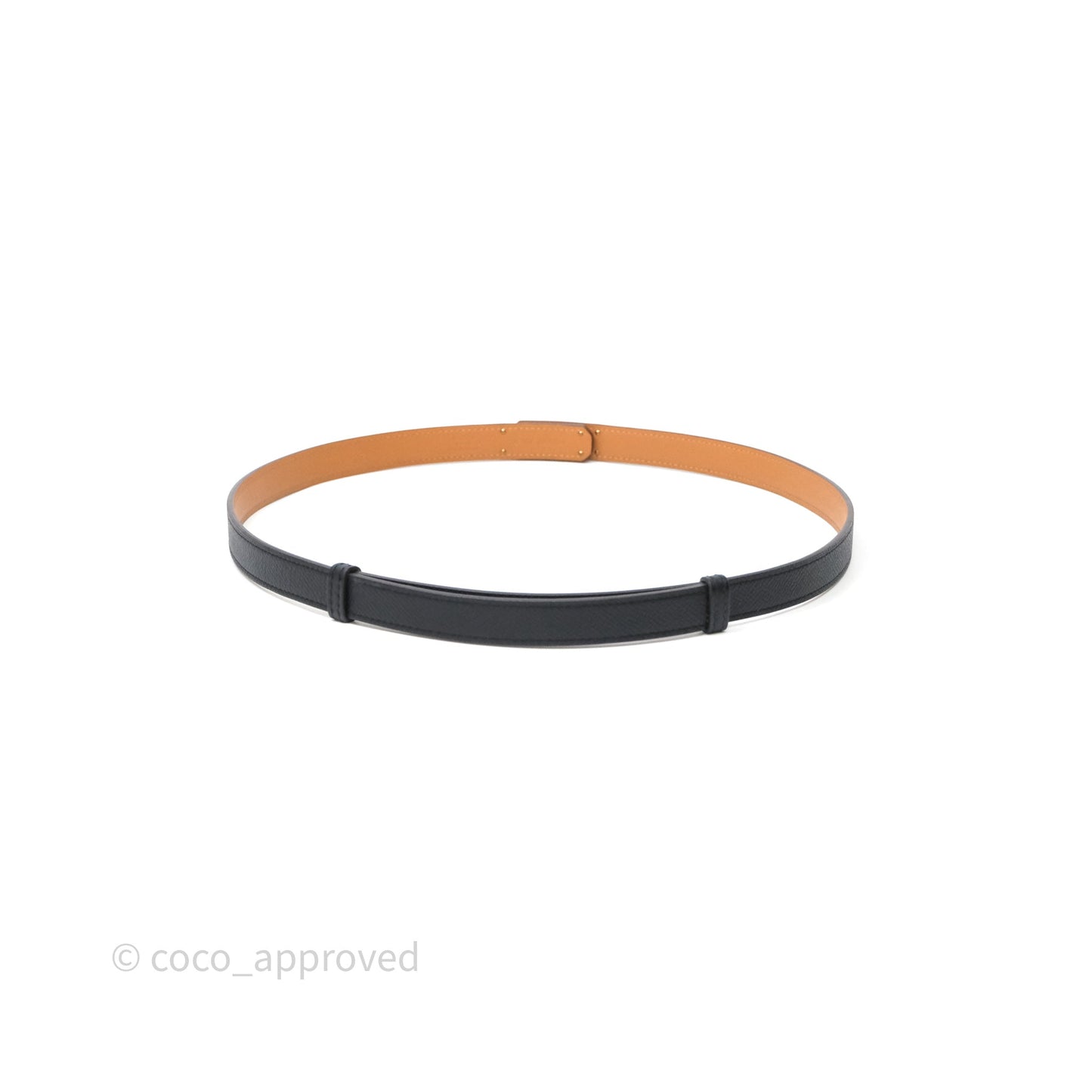Hermès Kelly Buckle Belt Noir Black 89 Epsom Gold Hardware