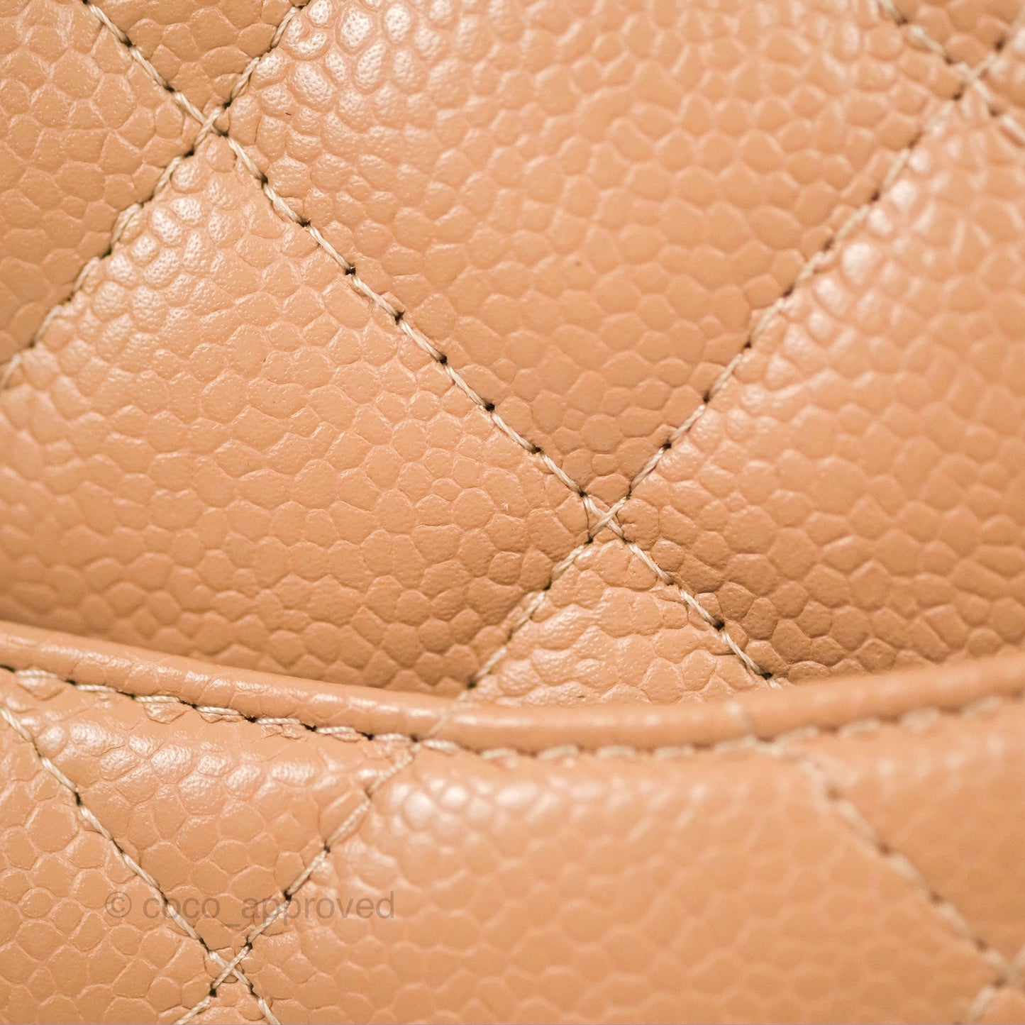 Chanel Vintage Mini CC Boston Bag Beige Caviar