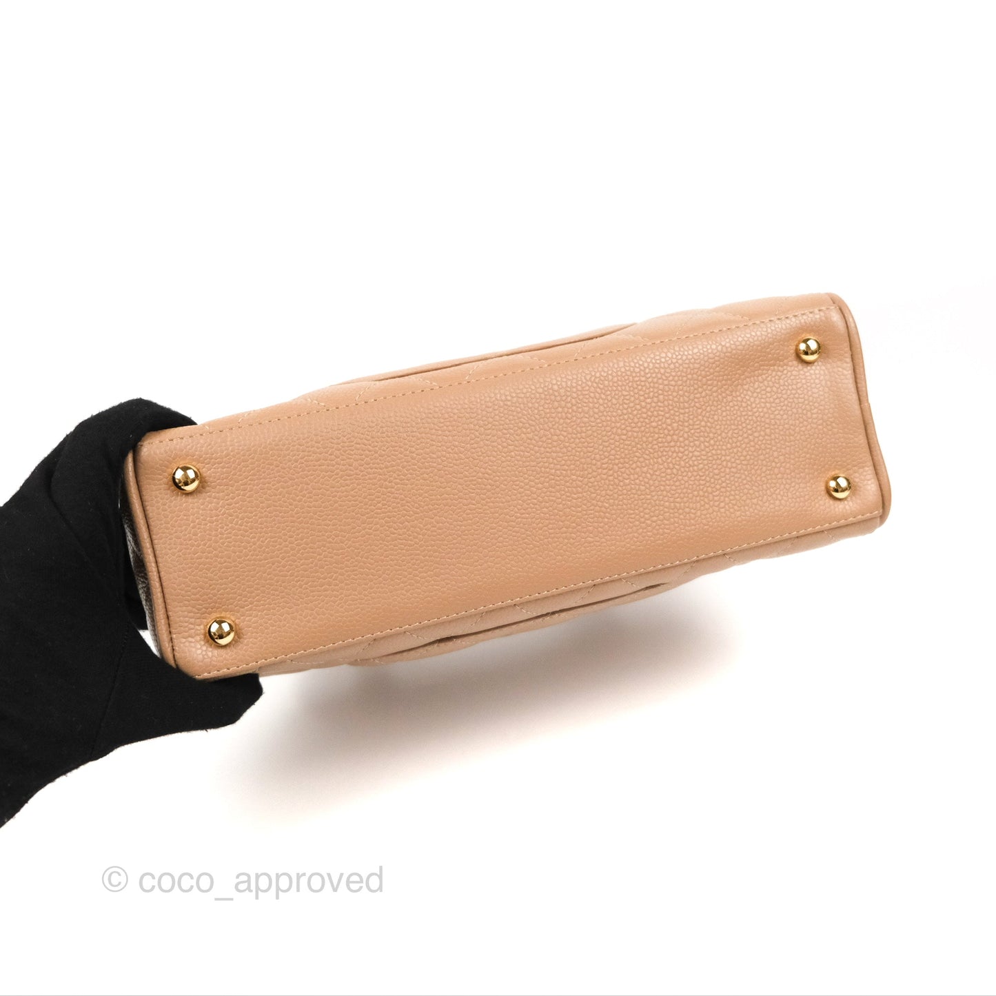 Chanel Vintage Mini CC Boston Bag Beige Caviar