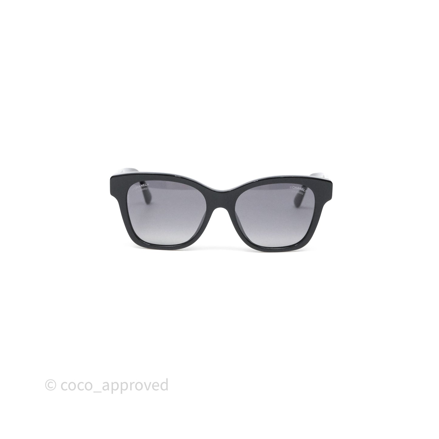 Chanel CC Pearl Sunglasses Black