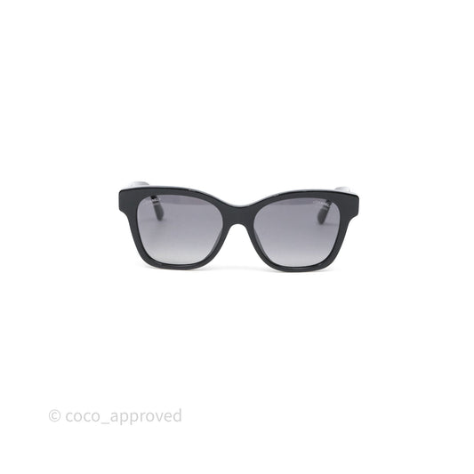 Chanel CC Pearl Sunglasses Black
