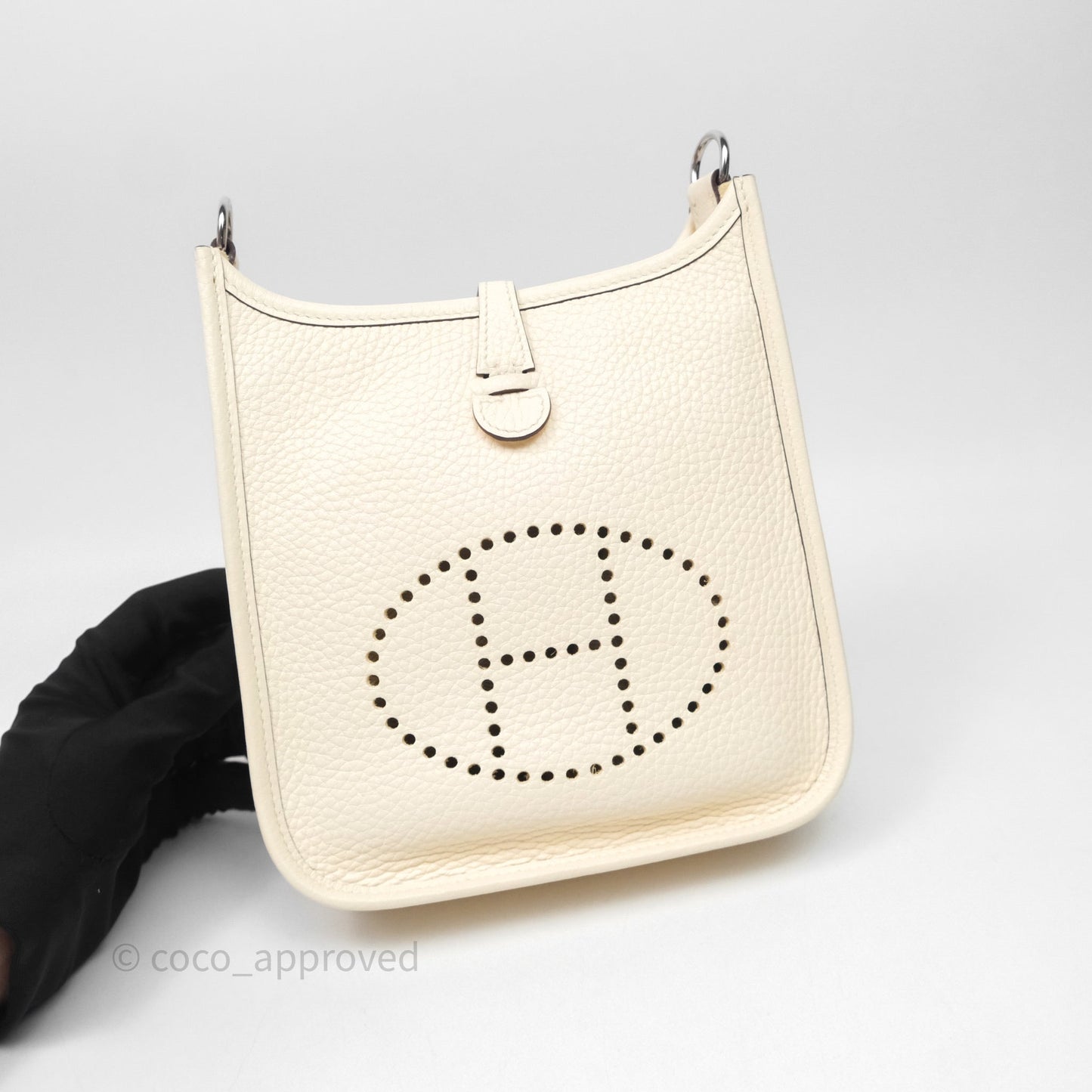 Hermès Mini Evelyne 16 Nata I2 Clemence Palladium Hardware