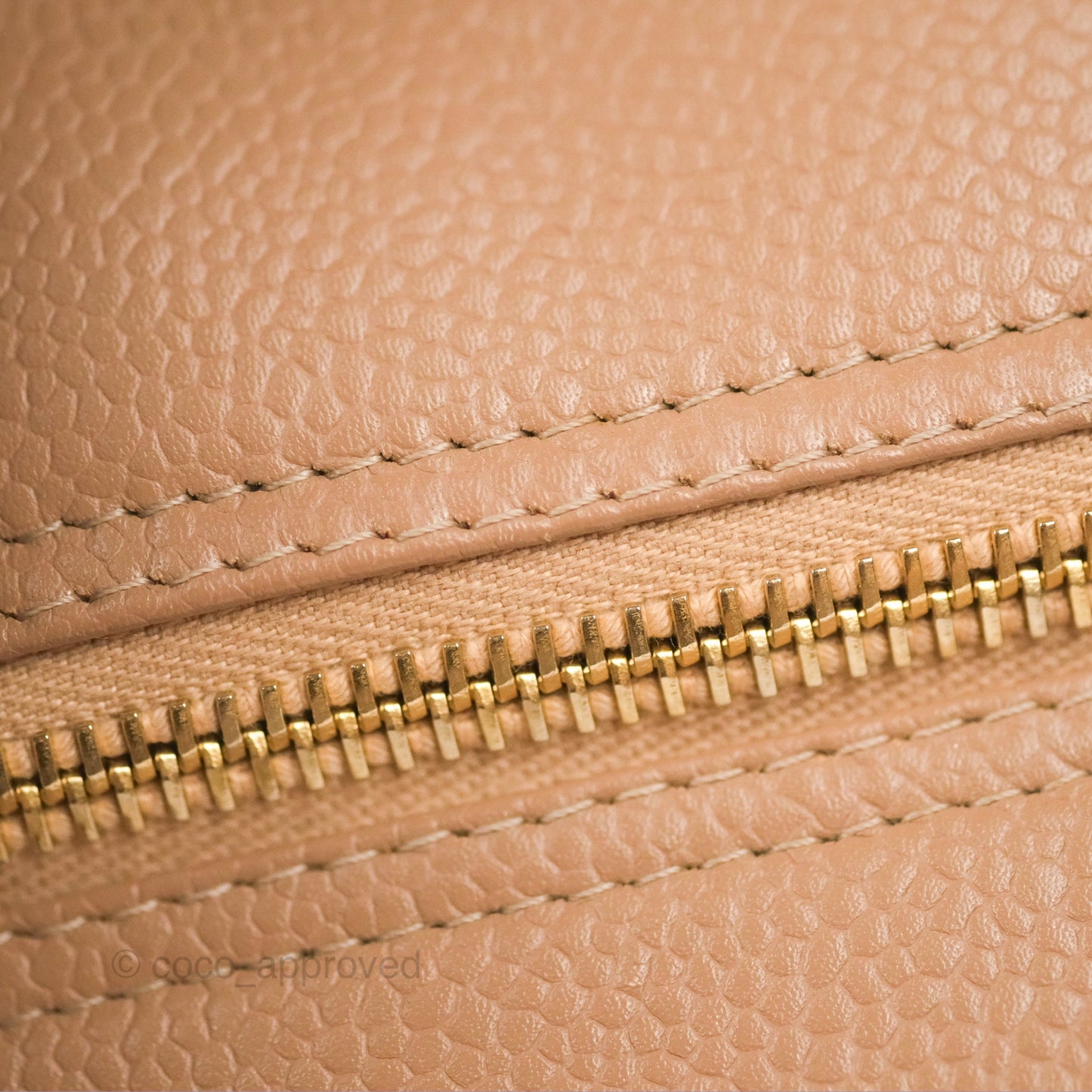 Chanel Vintage Mini CC Boston Bag Beige Caviar