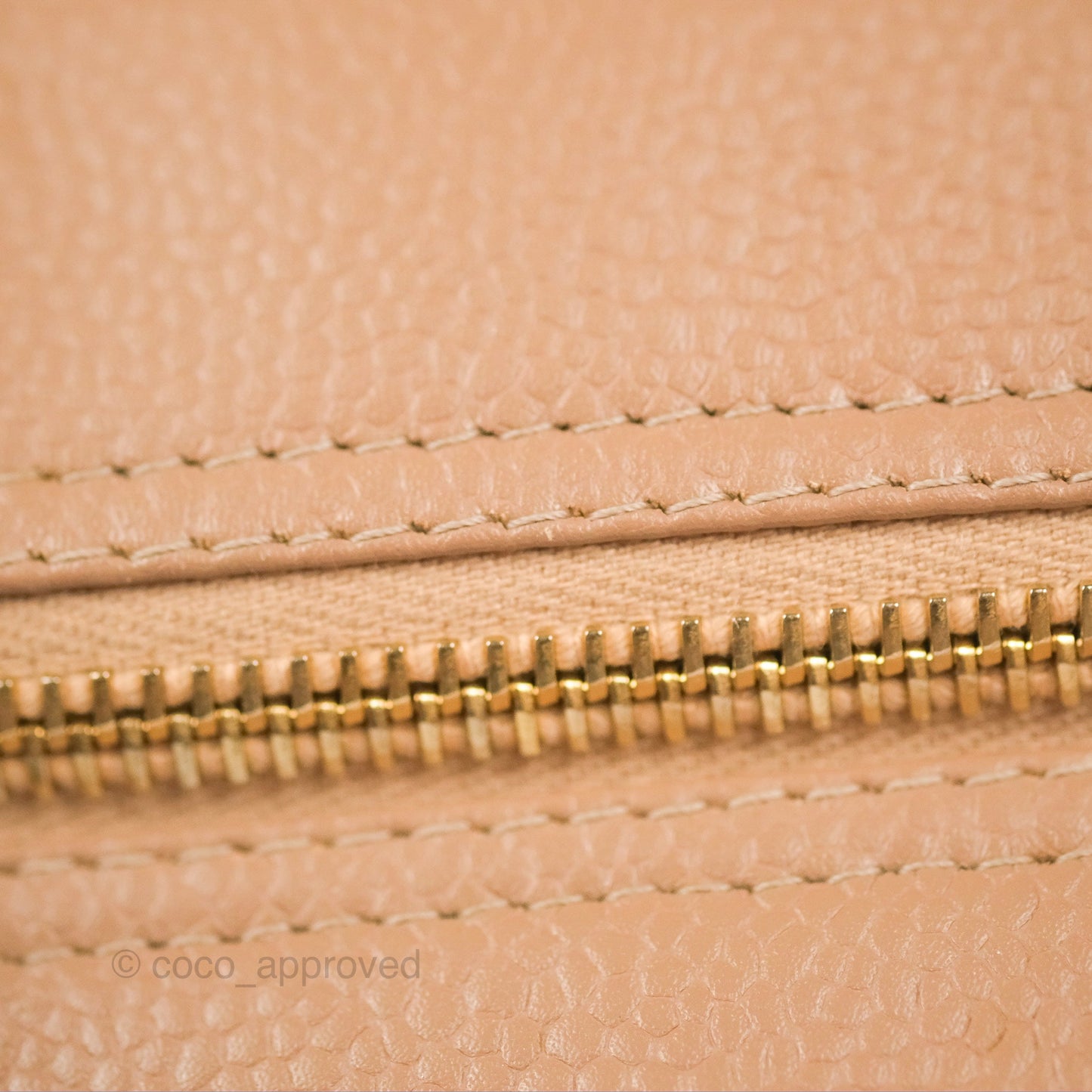 Chanel Vintage Mini CC Boston Bag Beige Caviar