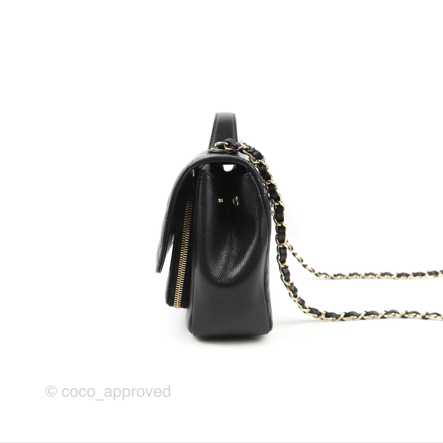 Chanel Quilted Medium Business Affinity Flap Black Caviar Gold Hardware