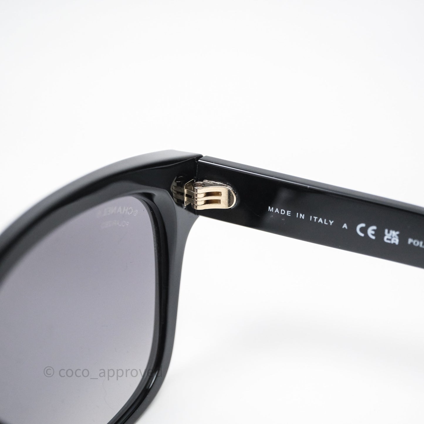 Chanel CC Pearl Sunglasses Black