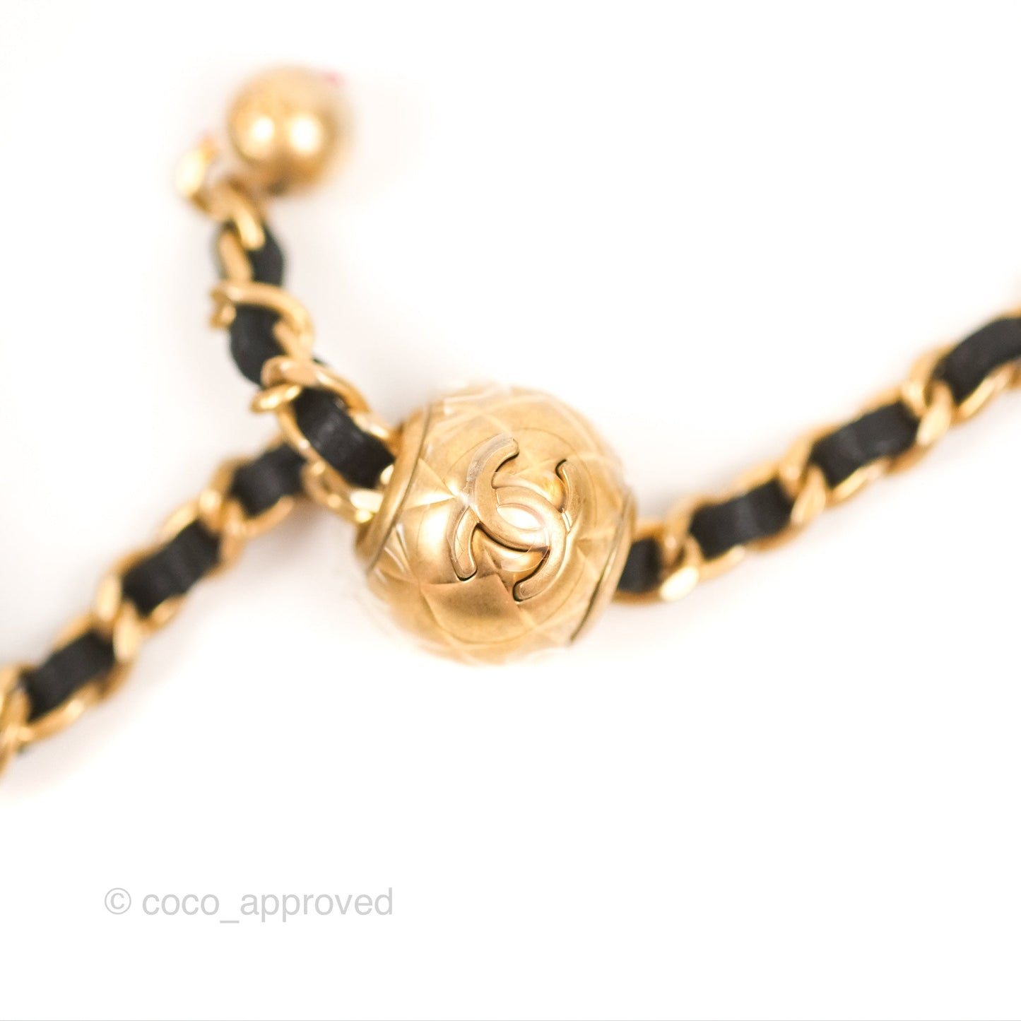 Chanel Quilted Pearl Crush Wallet on Chain WOC Black Lambskin Aged Gold Hardware