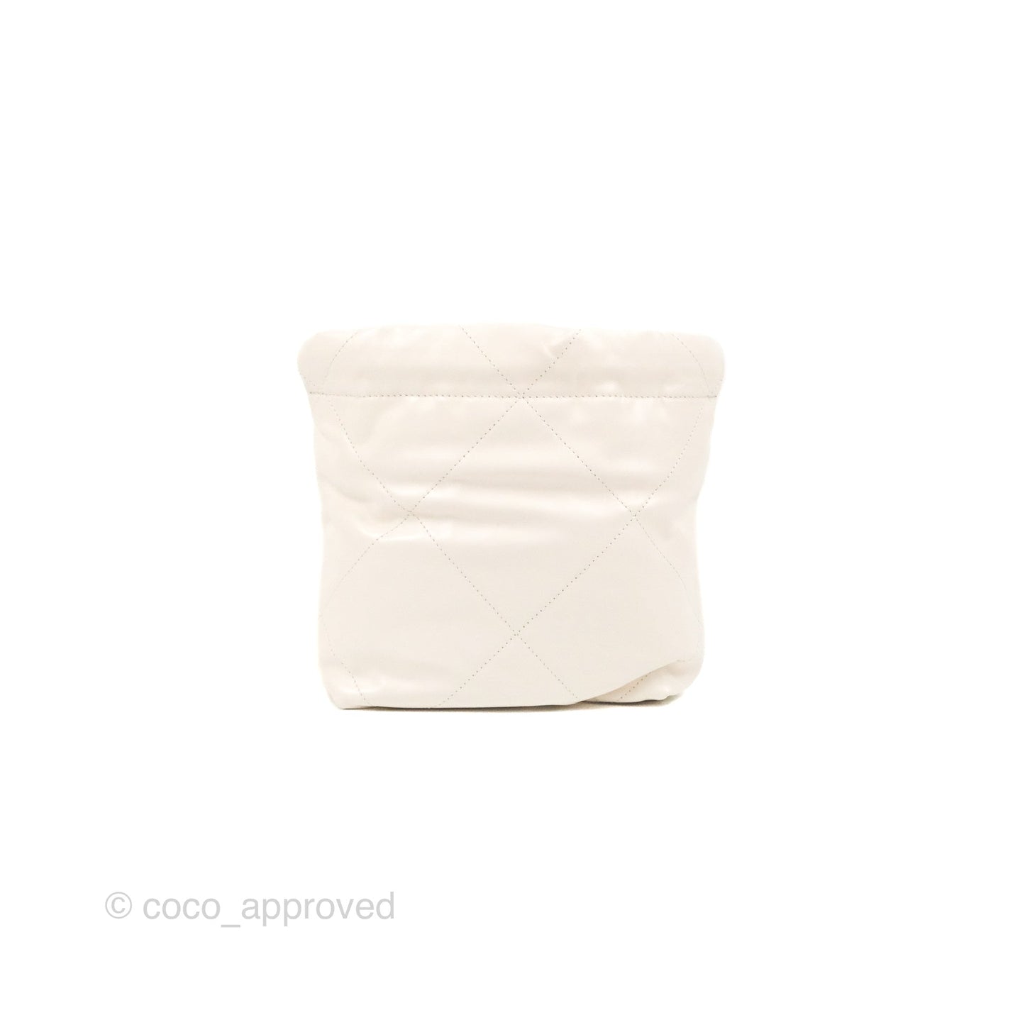 Chanel 22 Mini Bag White Crumpled Calfskin