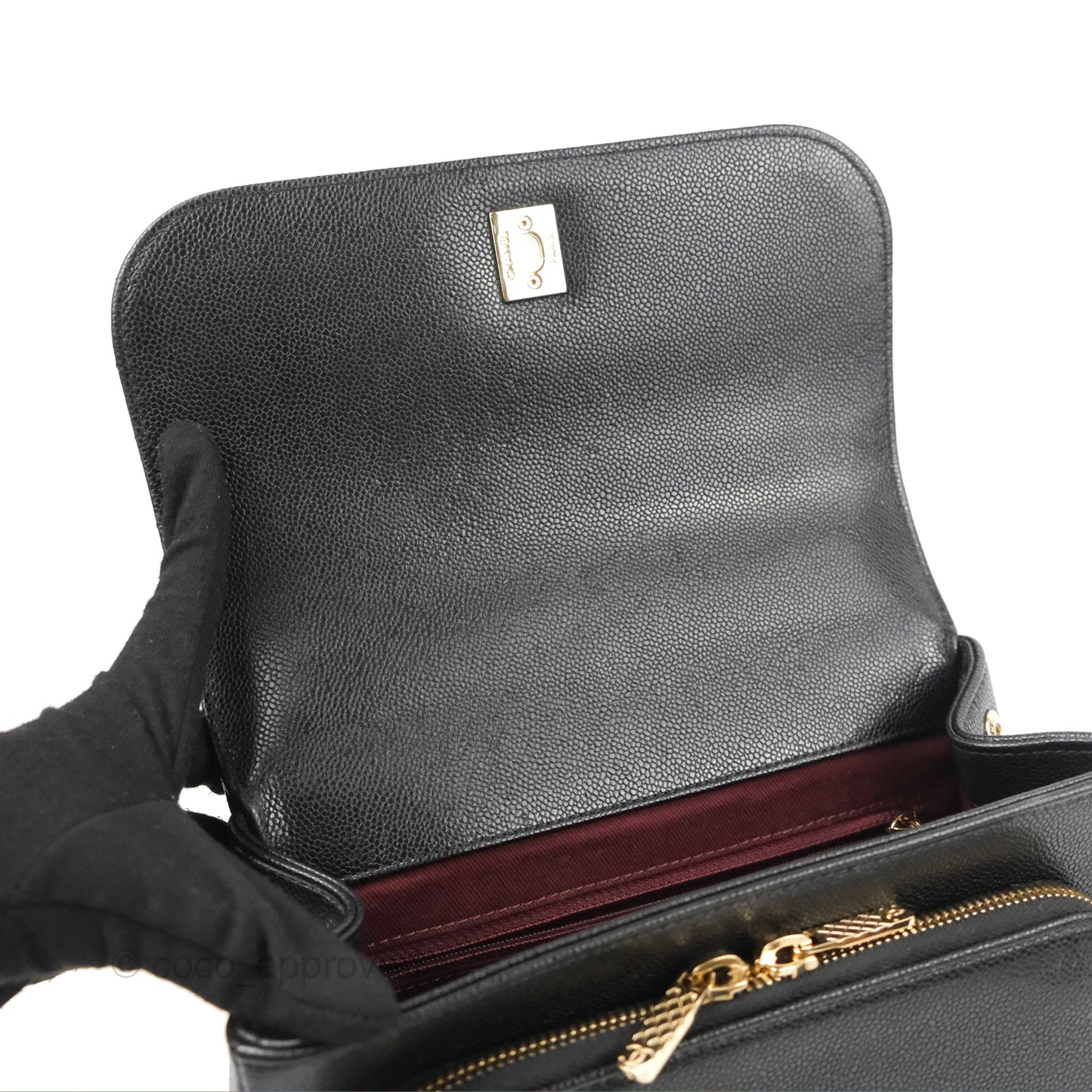 Chanel Quilted Medium Business Affinity Flap Black Caviar Gold Hardware