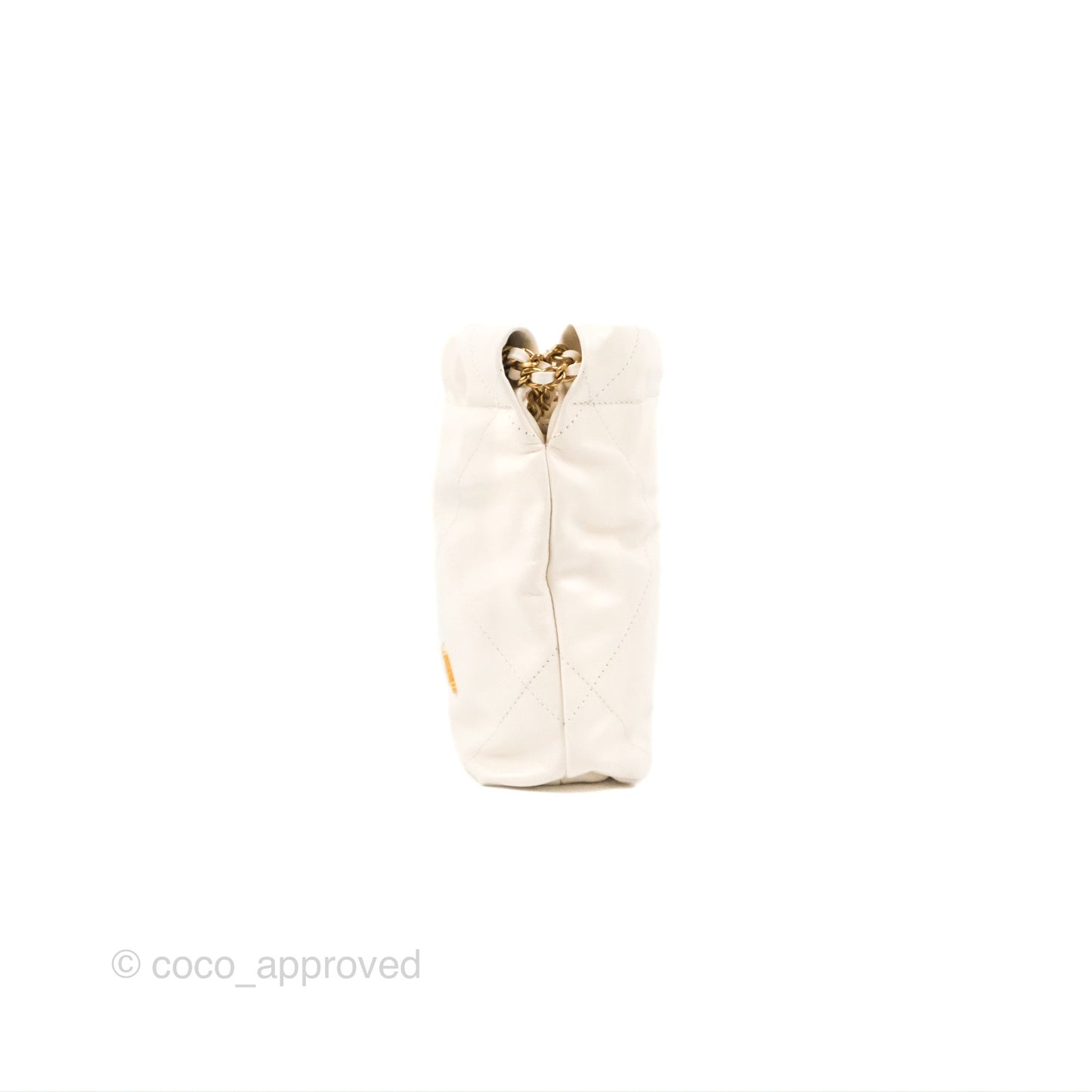 Chanel 22 Mini Bag White Crumpled Calfskin