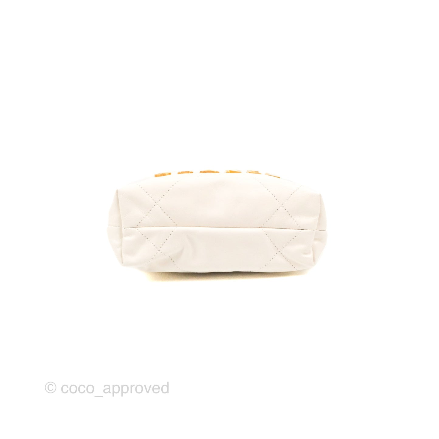 Chanel 22 Mini Bag White Crumpled Calfskin