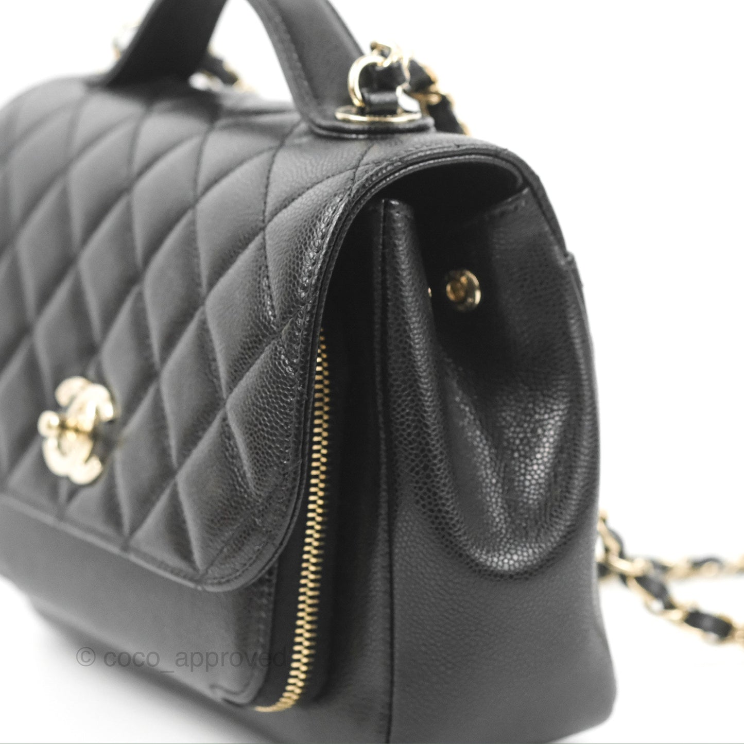 Chanel Quilted Medium Business Affinity Flap Black Caviar Gold Hardware