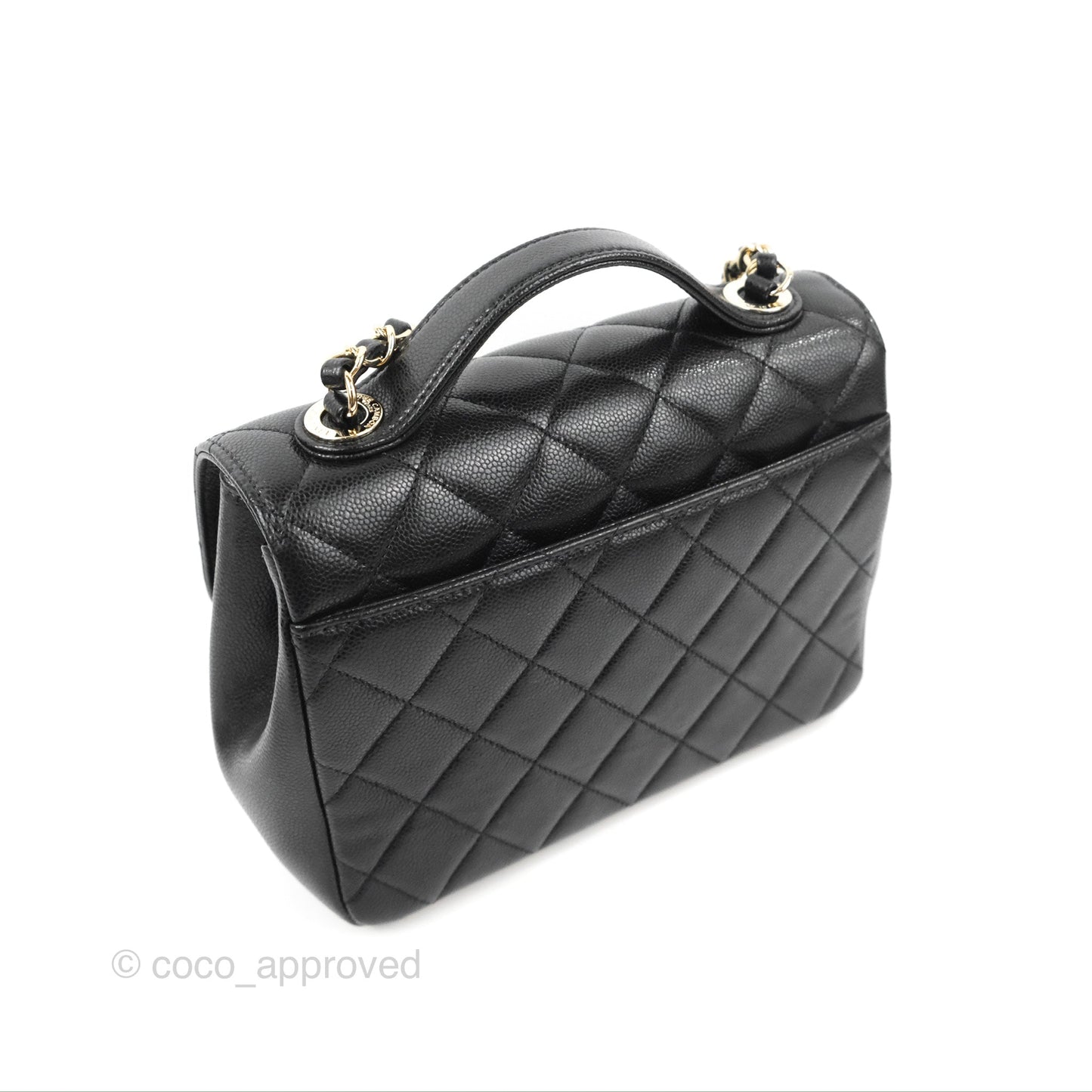 Chanel Quilted Medium Business Affinity Flap Black Caviar Gold Hardware
