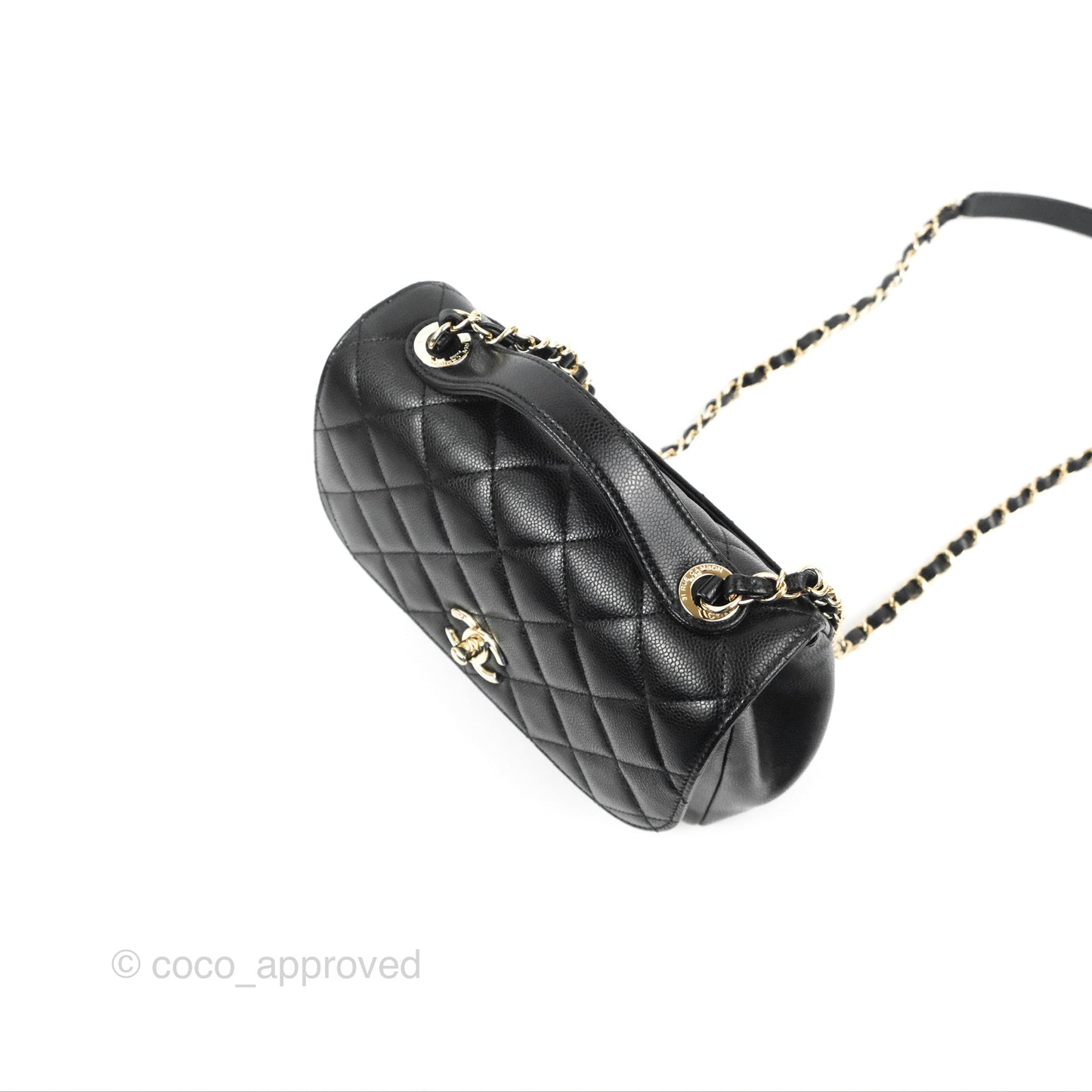Chanel Quilted Medium Business Affinity Flap Black Caviar Gold Hardware