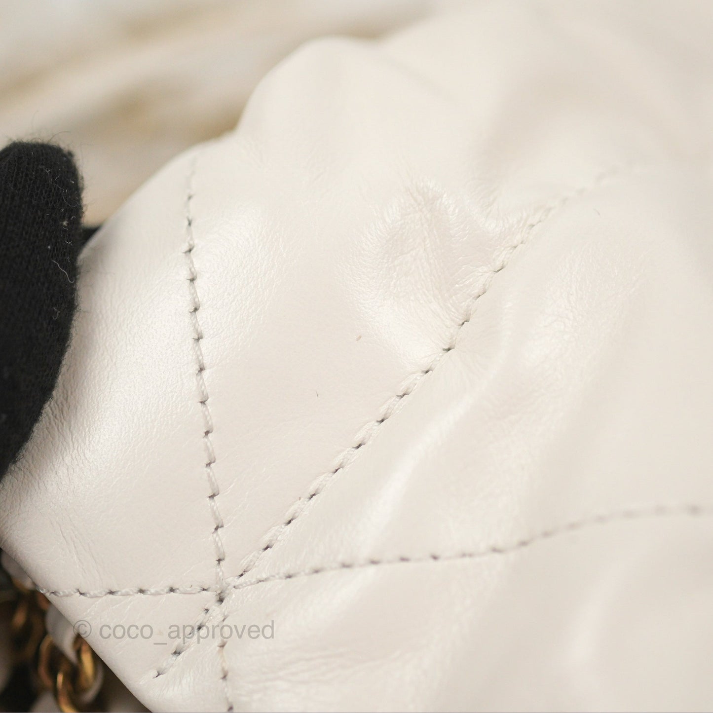 Chanel 22 Mini Bag White Crumpled Calfskin