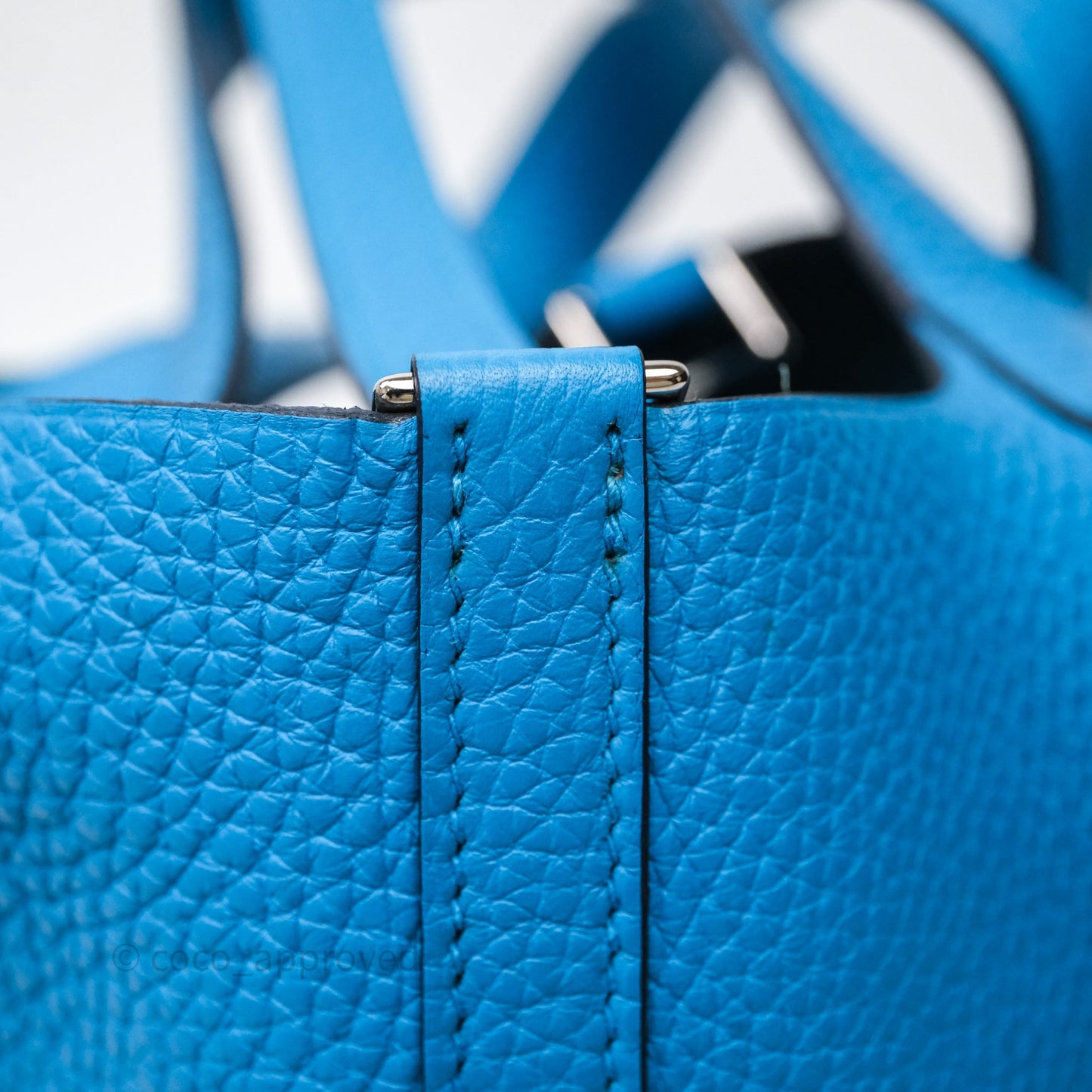 Hermès Picotin 18 Bleu Frida 0F Clemence Palladium Hardware