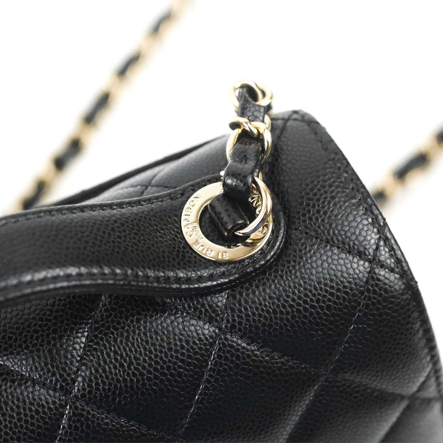 Chanel Quilted Medium Business Affinity Flap Black Caviar Gold Hardware