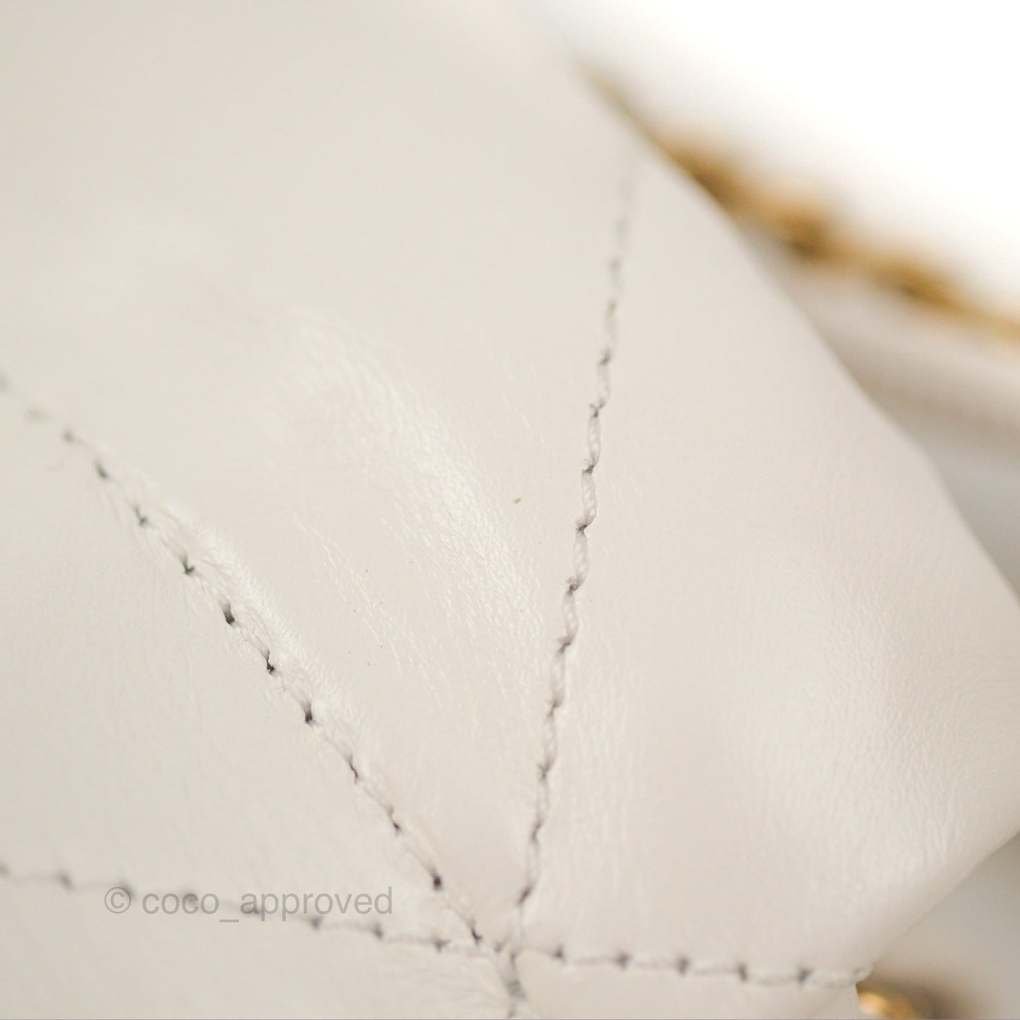 Chanel 22 Mini Bag White Crumpled Calfskin