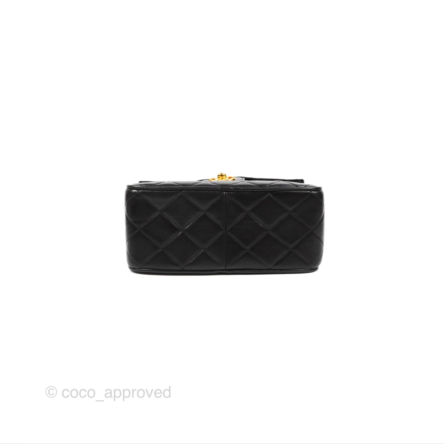 Chanel Vintage Tassel Charm Camera Bag Black Lambskin Gold Hardware
