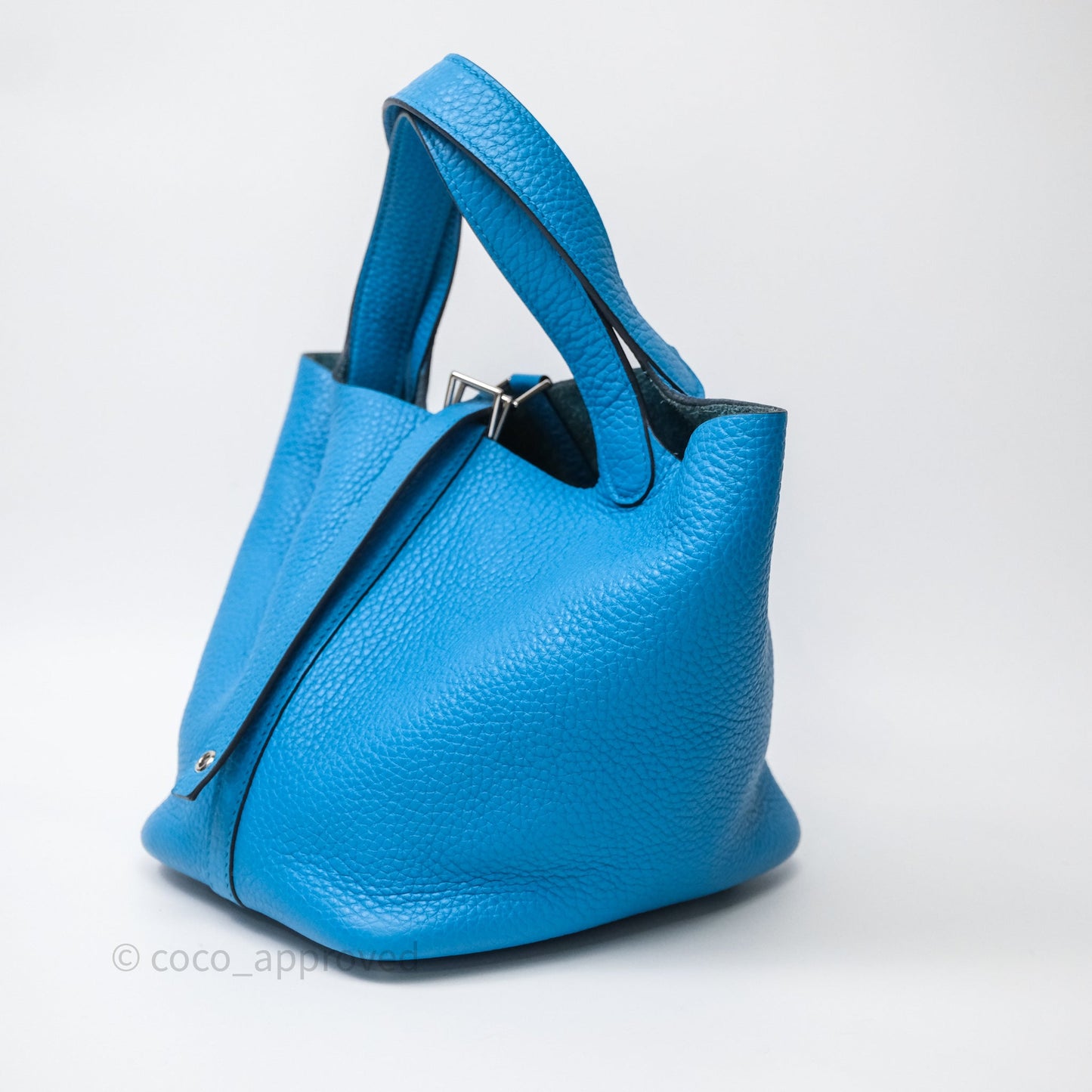 Hermès Picotin 18 Bleu Frida 0F Clemence Palladium Hardware