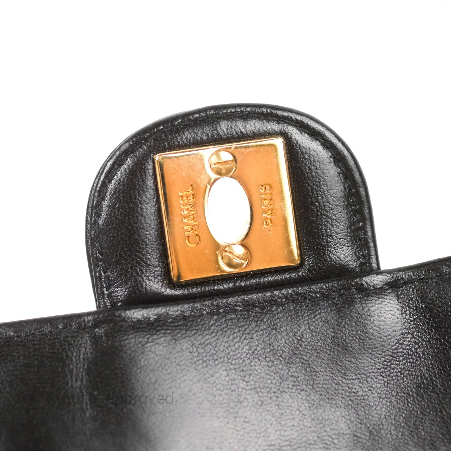 Chanel Vintage Tassel Charm Camera Bag Black Lambskin Gold Hardware