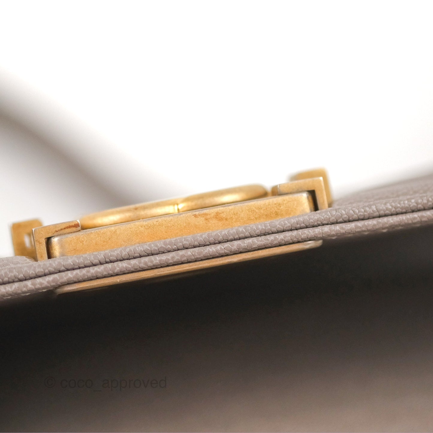 Chanel Small Quilted Boy Dark Grey Caviar Aged Gold Hardware