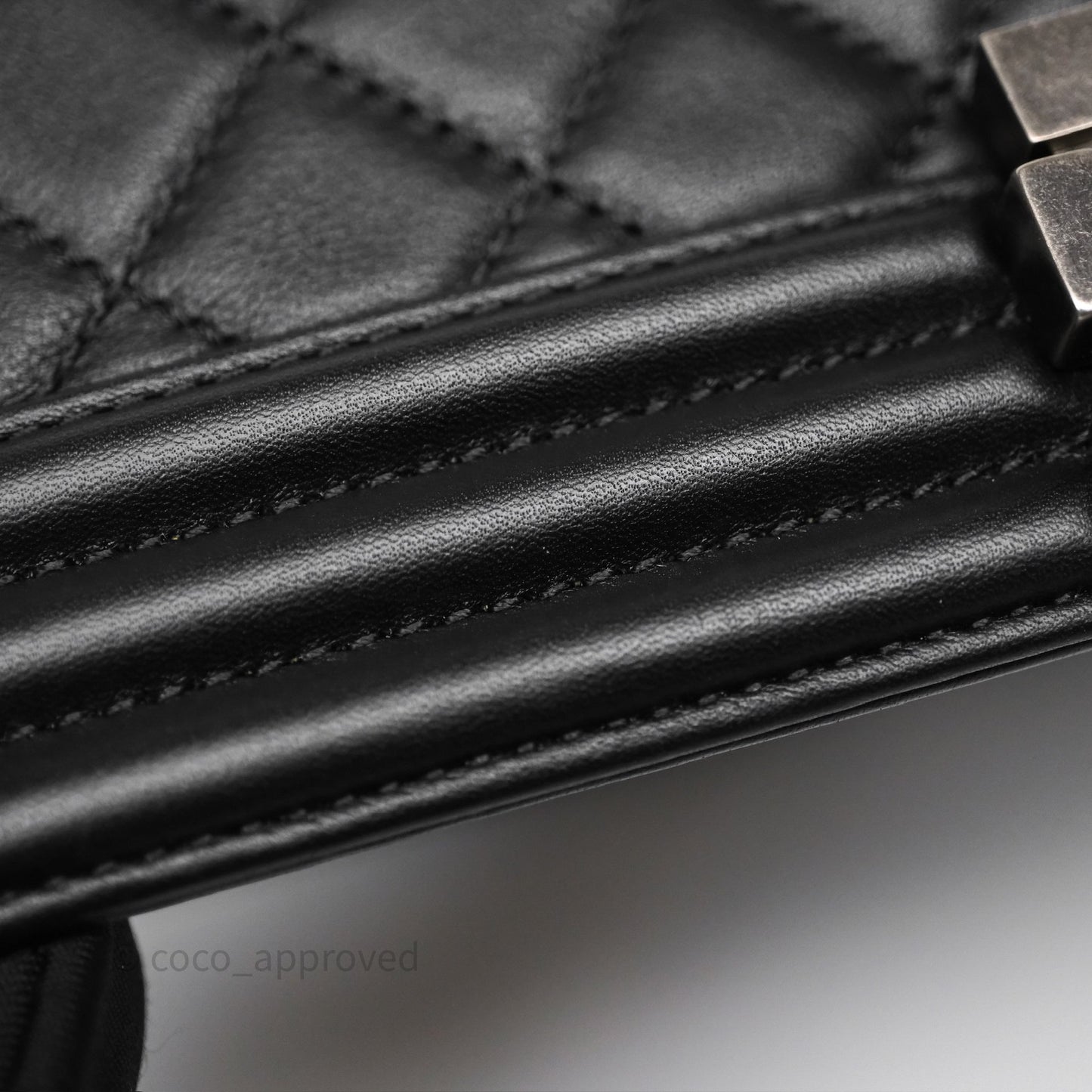 Chanel Quilted Medium Boy Black Calfskin Ruthenium Hardware