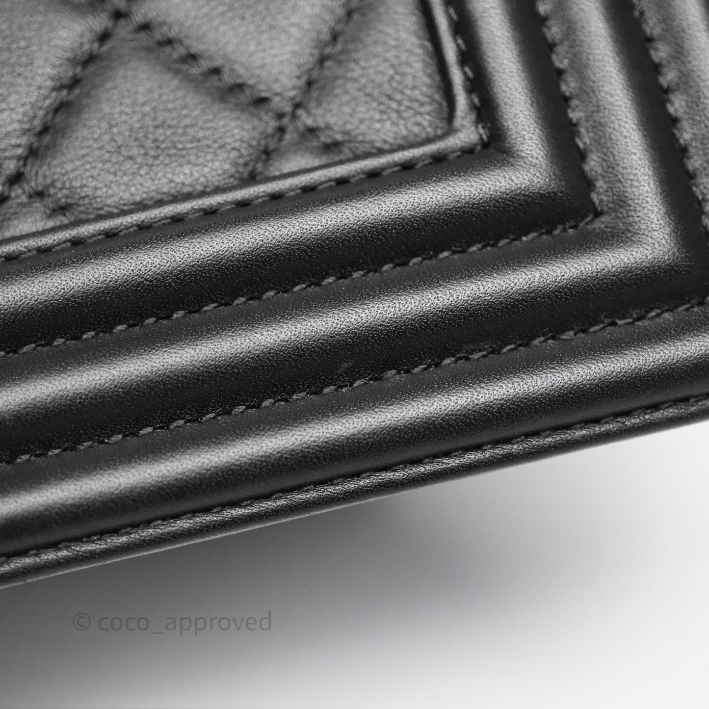 Chanel Quilted Medium Boy Black Calfskin Ruthenium Hardware