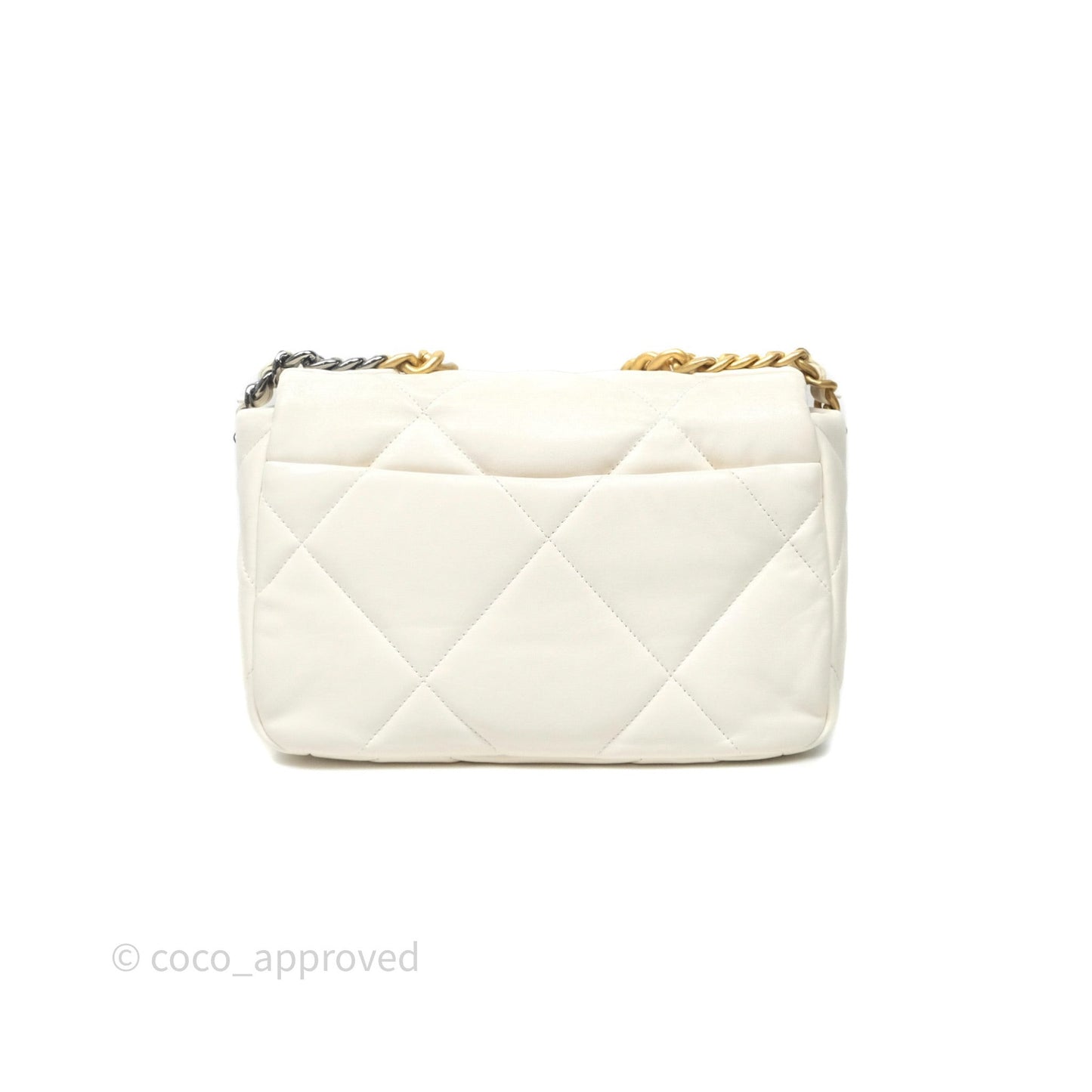 Chanel 19 Small White Mixed Hardware