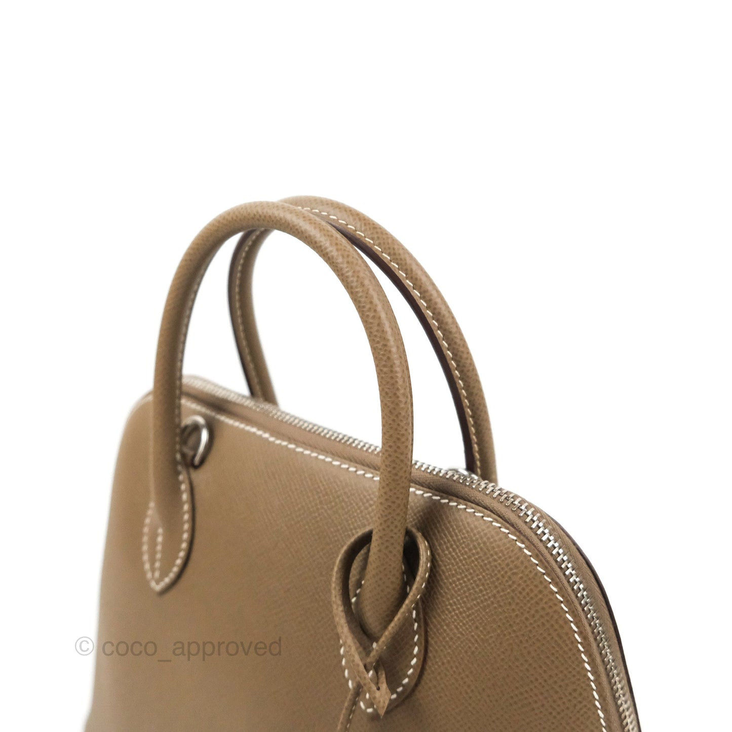 Hermès Bolide 1923 25 Etoupe Epsom Palladium Hardware
