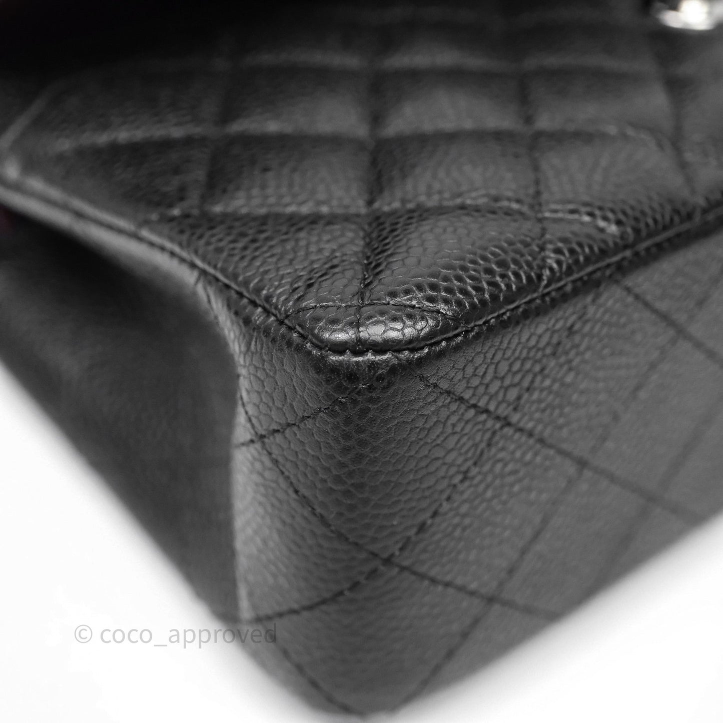 Chanel Small Classic Flap Quilted Black Caviar Silver Hardware