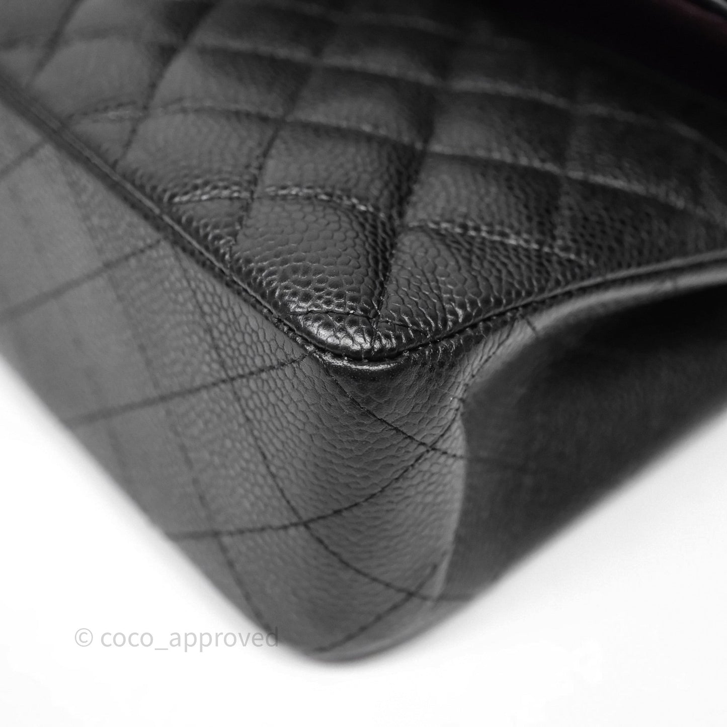 Chanel Small Classic Flap Quilted Black Caviar Silver Hardware